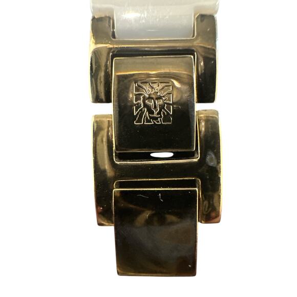 VTG Anne Klein Watch 10/9416 Y121E โ White Ceramic, Crystal Accents, MOP Face - Picture 5 of 8